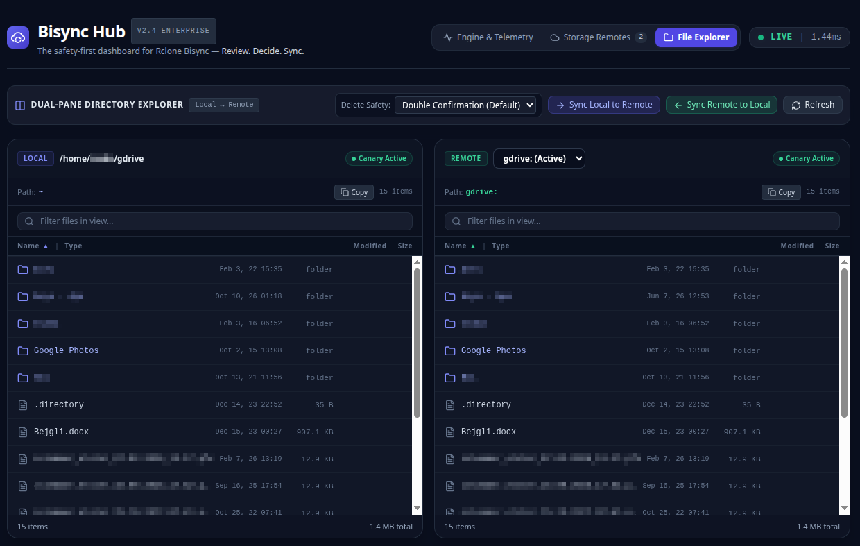Dual-Pane Remote File Explorer